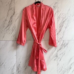 Adonna Pink Tie Robe SZ M